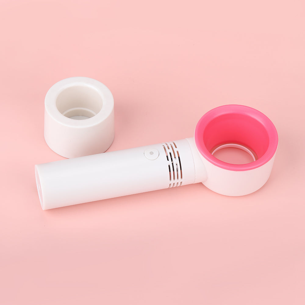 Blade-less Lash Fan in white and pink