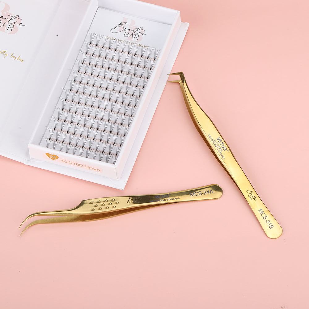 Curved Isolation Tweezer and L Shape Tweezer with Lash Tray